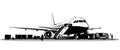 Vector passenger airliner Royalty Free Stock Photo