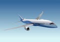 Vector passenger dreamliner Royalty Free Stock Photo