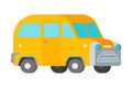 Vector passenger mini van in flat style