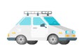 Vector passenger small car in flat style