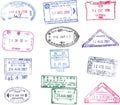 Vector passport stamp Royalty Free Stock Photo