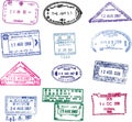 Vector passport stamp Royalty Free Stock Photo