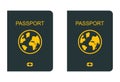 Vector Passport template. International passport with sample. Document for travel and immigration Royalty Free Stock Photo