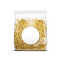 Vector Pasta Shells Packaging Template Isolated