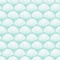 Vector pastel aqua seashells repeat pattern. Suitable for gift wrap, textile and wallpaper Royalty Free Stock Photo