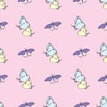 Vector pastel pink white background butterfly seamless pattern. butterflies. Seamless pattern background Royalty Free Stock Photo