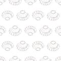 Vector white nude pastel seashells texture background seamless pattern print