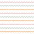 Vector pastel wavy line seamless patterns