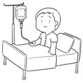Vector of patient using infusion medicine