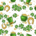 Vector Patrick`s Day Seamless Pattern Royalty Free Stock Photo