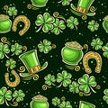 Vector Patrick`s Day Seamless Pattern Royalty Free Stock Photo