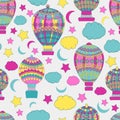 Vector pattern. abstract, Smooth lines, many, seamless pattern, vector, balloon, aerostat Royalty Free Stock Photo