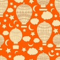 Vector pattern. abstract, Smooth lines, many, seamless pattern, vector, balloon, aerostat Royalty Free Stock Photo