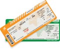 Vector pattern of airline boarding pass Royalty Free Stock Photo