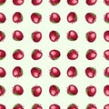 Vector pattern with apples and caterpillars