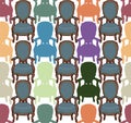 Vector pattern with armchairs Royalty Free Stock Photo