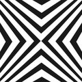 Vector pattern with black and white stripes, diagonal crossing lines Royalty Free Stock Photo