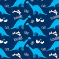 Vector pattern. Brontosaurus.