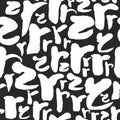 Vector Pattern with Calligraphy Letters R