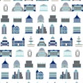 Vector pattern with city constructor. Royalty Free Stock Photo