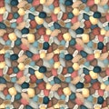 Vector pattern of colorful pebbles