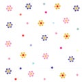 Vector pattern with colourful flowers. Royalty Free Stock Photo