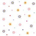 Vector pattern with colourful flowers.