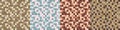 Vector Pattern Consisting Of Different Shades Of Squares In Four Versions. Royalty Free Stock Photo