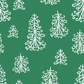 Pattern of the frozen christmas trees Royalty Free Stock Photo