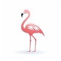Minimalistic Flamingo Icon: Playful And Colorful Vector Illustration Royalty Free Stock Photo