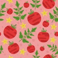 Vector pattern flat tomato set