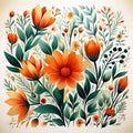 vector pattern flowers and plants