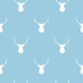 Vector pattern illustration with head of deer