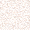 Vector pattern with the image of mushrooms