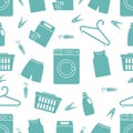 Vector Pattern Laundry service Washing clothes
