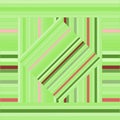 Vector pattern with lined squares. Abstract green texture. Royalty Free Stock Photo