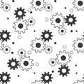 Vector pattern made of cogs. Seamless tiling background. Abstract business concept. Ornament with gears and wheels for Royalty Free Stock Photo