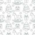 Vector pattern Merry Christmas New Year Holiday Royalty Free Stock Photo