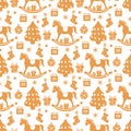 Vector pattern Merry Christmas New Year Holiday Royalty Free Stock Photo