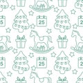 Vector pattern Merry Christmas New Year Holiday Royalty Free Stock Photo