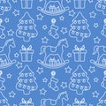 Vector pattern Merry Christmas New Year Holiday Royalty Free Stock Photo