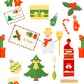 Vector pattern Merry Christmas New Year Holiday