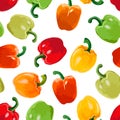 Vector pattern from multi-colored peppers.