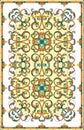 Vector pattern of openwork colored stained glass