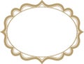 Vector pattern openwork oval frame for text