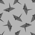 Vector pattern with origami bird Royalty Free Stock Photo