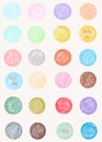 Vector pattern in pastel colors. Round shapes pattern.