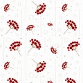 Vector pattern with red currant on white background Royalty Free Stock Photo