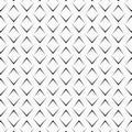 Vector pattern repeating black angle brackets on white background. Chevrons abstract ornament. Modern japanese scallops motif.