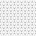 Vector pattern repeating black angle brackets on white background. Chevrons abstract ornament. Modern japanese scallops motif.